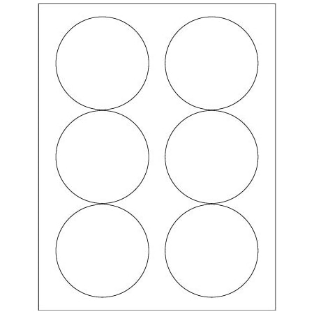 Bsc Preferred 3.33'' White Circle Laser Labels, 600PK LL147